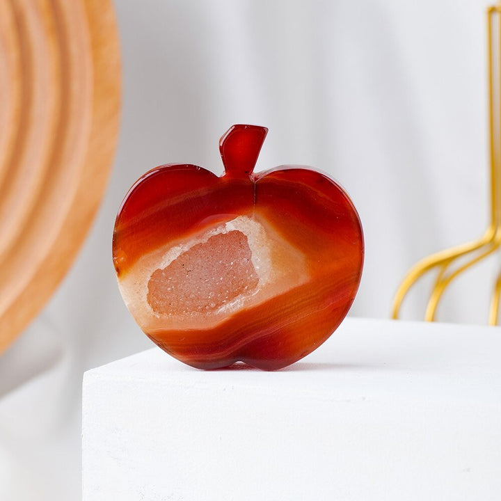 Carnelian Agate Druzy Apples: Fruits of Creativity and Protection - Light Of Twelve