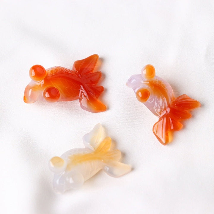 Carnelian Goldfish Pendant: Prosperity in Creativity - Light Of Twelve
