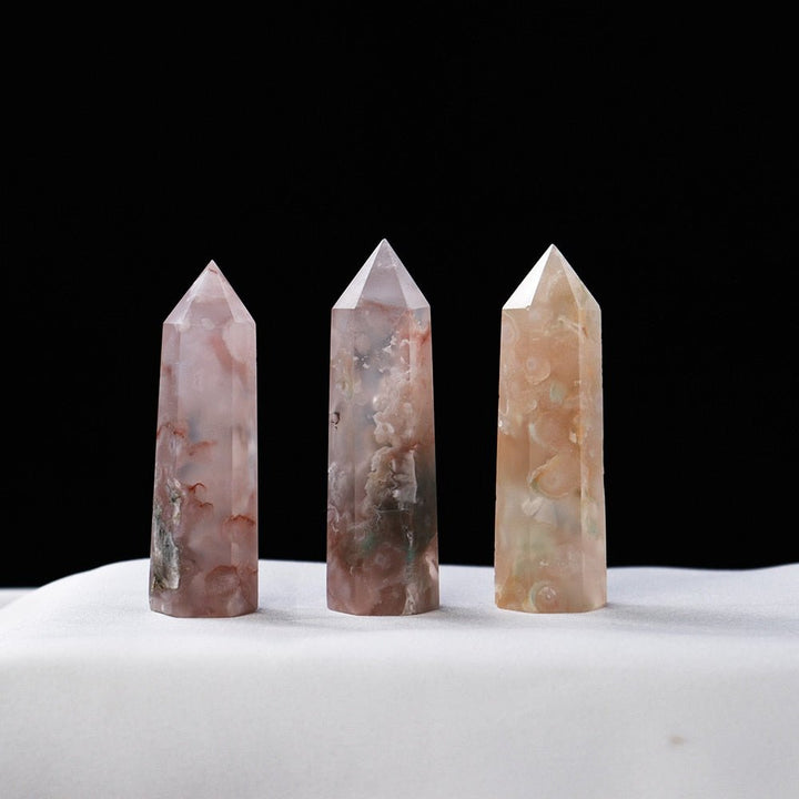 Cherry Blossom Agate Crystal Points - Light Of Twelve