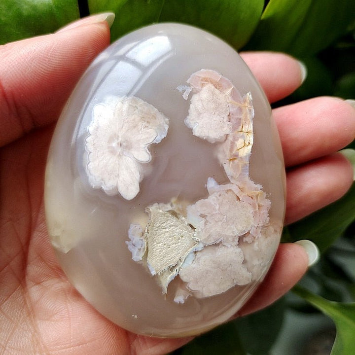 Cherry Blossom Agate Palm Stones - Light Of Twelve