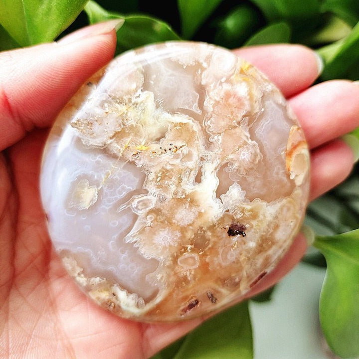 Cherry Blossom Agate Palm Stones - Light Of Twelve