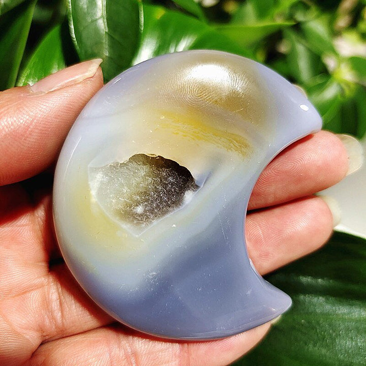 Druzy Banded Agate Moons - Light Of Twelve