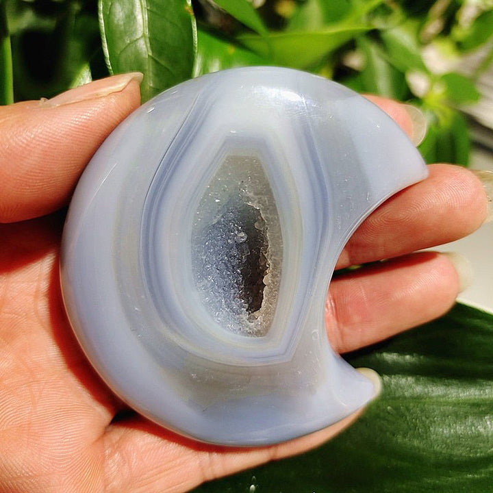 Druzy Banded Agate Moons - Light Of Twelve