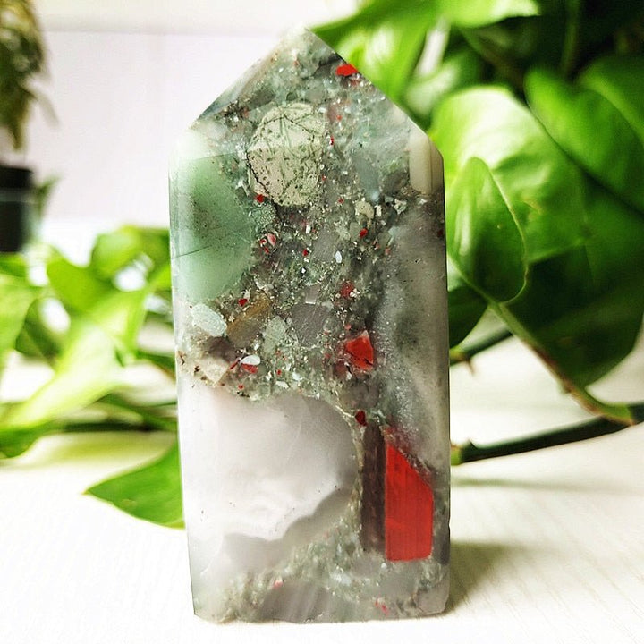 Enchanting Bloodstone Crystal Points for Courage & Energy - Light Of Twelve