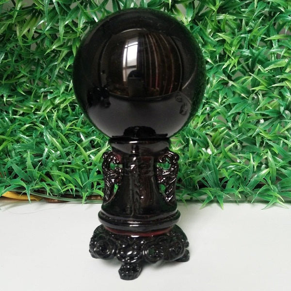 Enigmatic Black Obsidian Crystal Balls for Grounding & Protection - Light Of Twelve