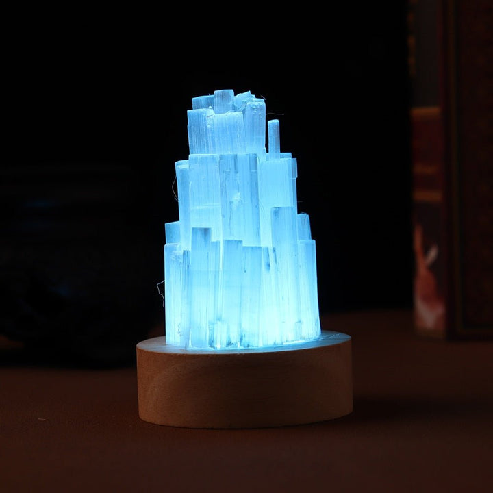Ethereal Selenite Lamp - Radiant Glow for Tranquility & Spiritual Connection - Light Of Twelve