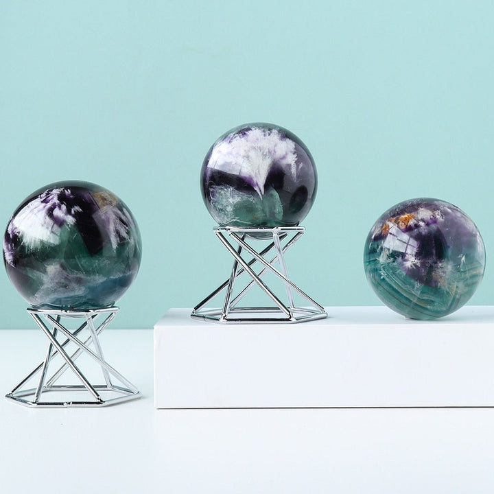 Feather Fluorite Crystal Balls – Enhance Focus, Meditation & Home - Light Of Twelve