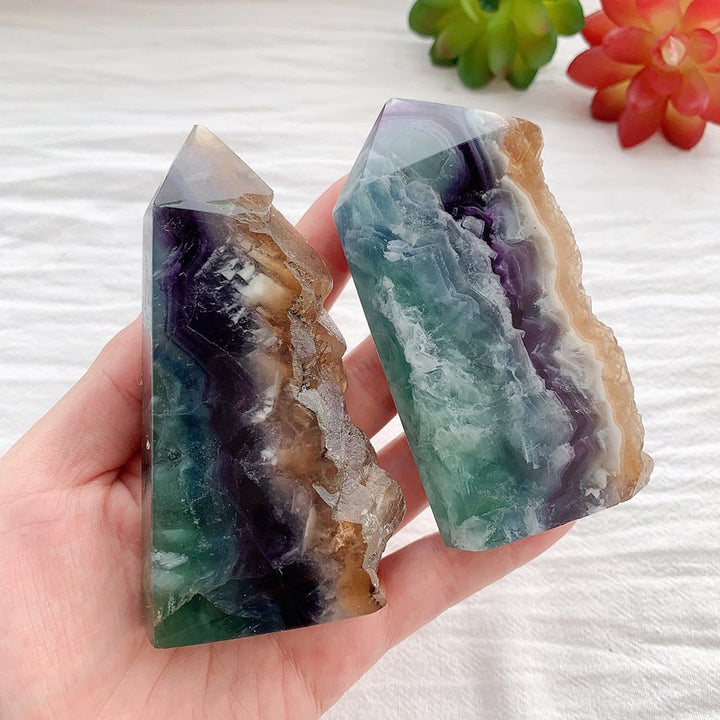 Fluorite Slices – Amplify Focus, Creativity & Positive Energy - Light Of Twelve