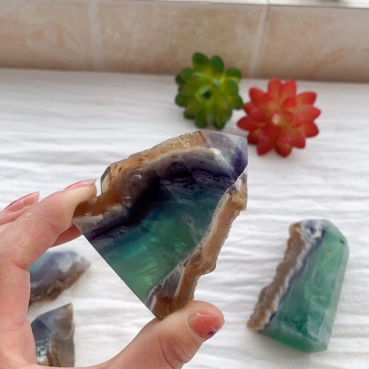 Fluorite Slices – Amplify Focus, Creativity & Positive Energy - Light Of Twelve