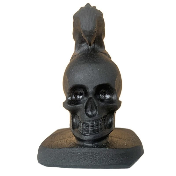 Intricate Skull & Eagle Black Obsidian Statue for Protection - Light Of Twelve