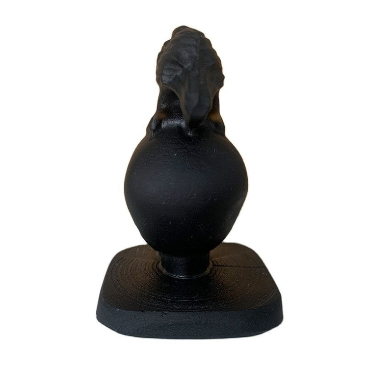 Intricate Skull & Eagle Black Obsidian Statue for Protection - Light Of Twelve