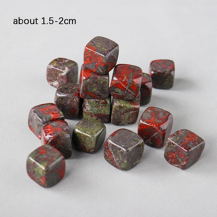 Intriguing Dragon Bloodstone Cubes - Balance & Creativity - Light Of Twelve