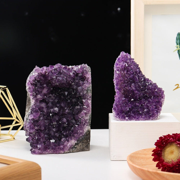 Irregular Uruguayan Amethyst Cluster - Promote Calm, Balance, and Spiritual Growth with these Stunning Crystal Clusters - Light Of Twelve
