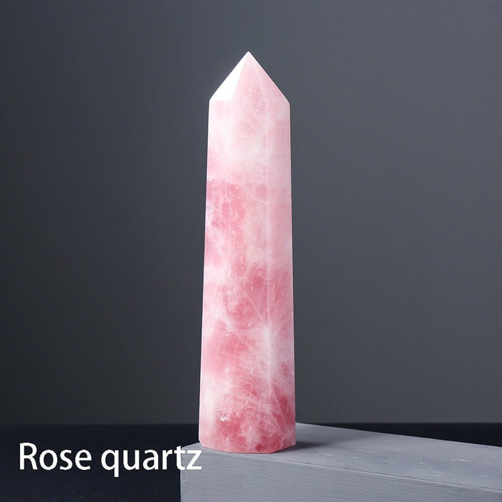 Large Citrine, Rose Quartz & Clear Quartz Towers - Energy Balancing Crystal Trio for Healing & Decor - Light Of Twelve