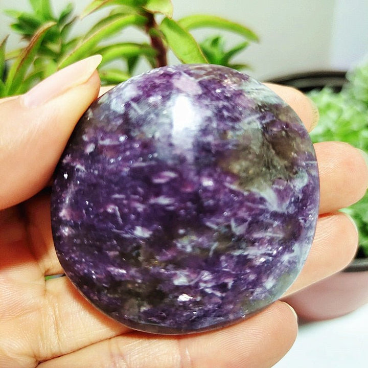 Lepidolite Palm Stones - Light Of Twelve