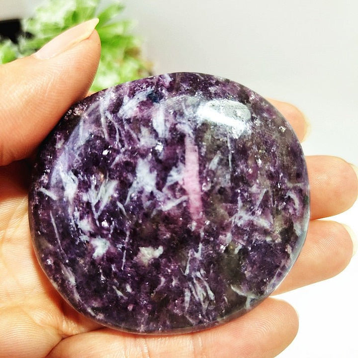 Lepidolite Palm Stones - Light Of Twelve