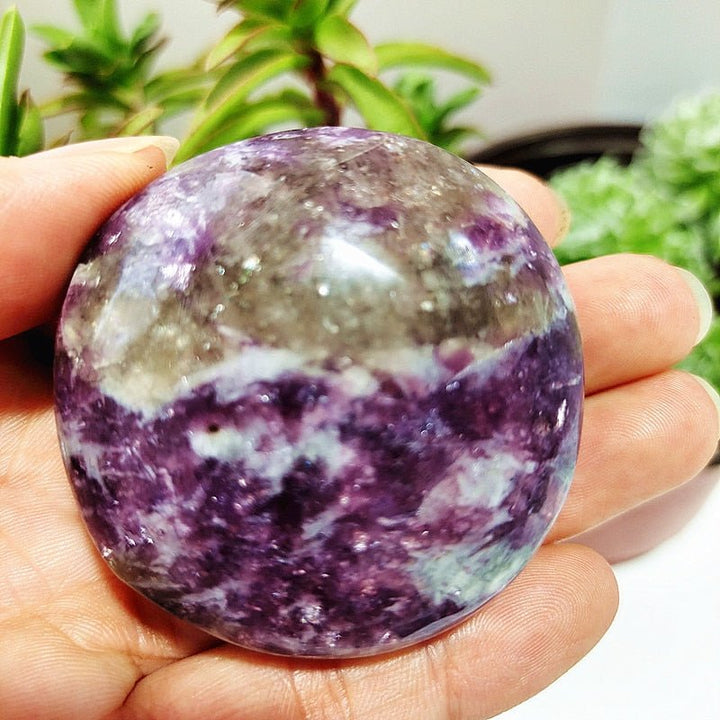 Lepidolite Palm Stones - Light Of Twelve