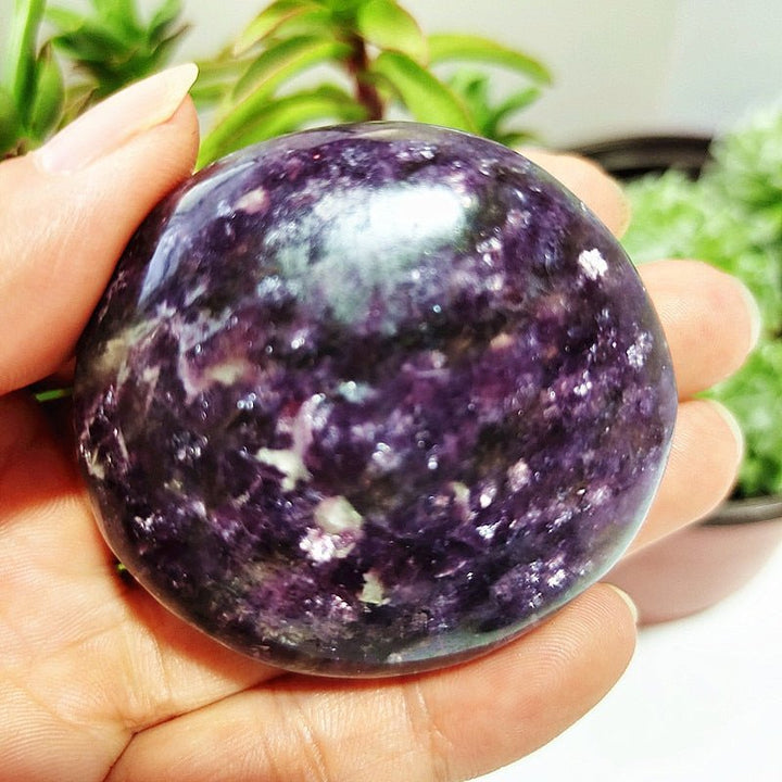 Lepidolite Palm Stones - Light Of Twelve