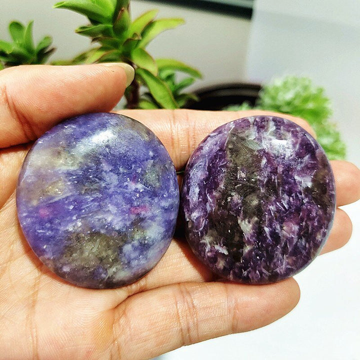 Lepidolite Palm Stones - Light Of Twelve