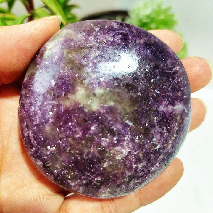 Lepidolite Palm Stones - Light Of Twelve