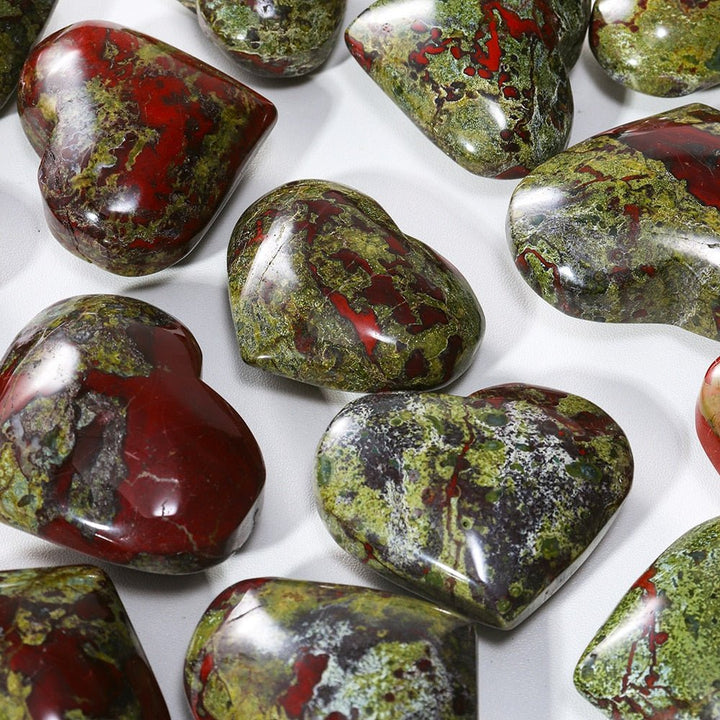 Loving Dragon Bloodstone Hearts for Compassion & Healing - Light Of Twelve