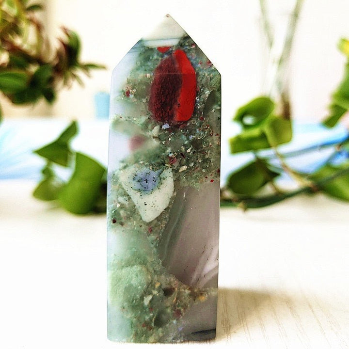 Majestic Bloodstone Crystal Towers for Strength & Well-being - Light Of Twelve
