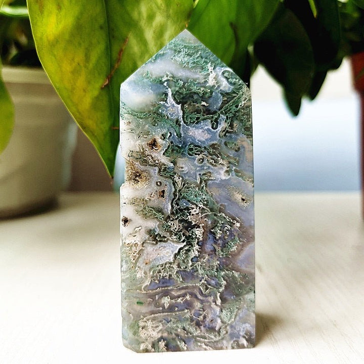 Moss Agate Crystal Points - Light Of Twelve