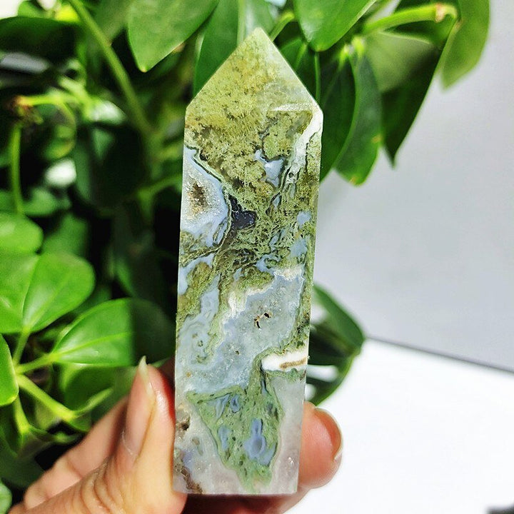 Moss Agate Crystal Points - Light Of Twelve