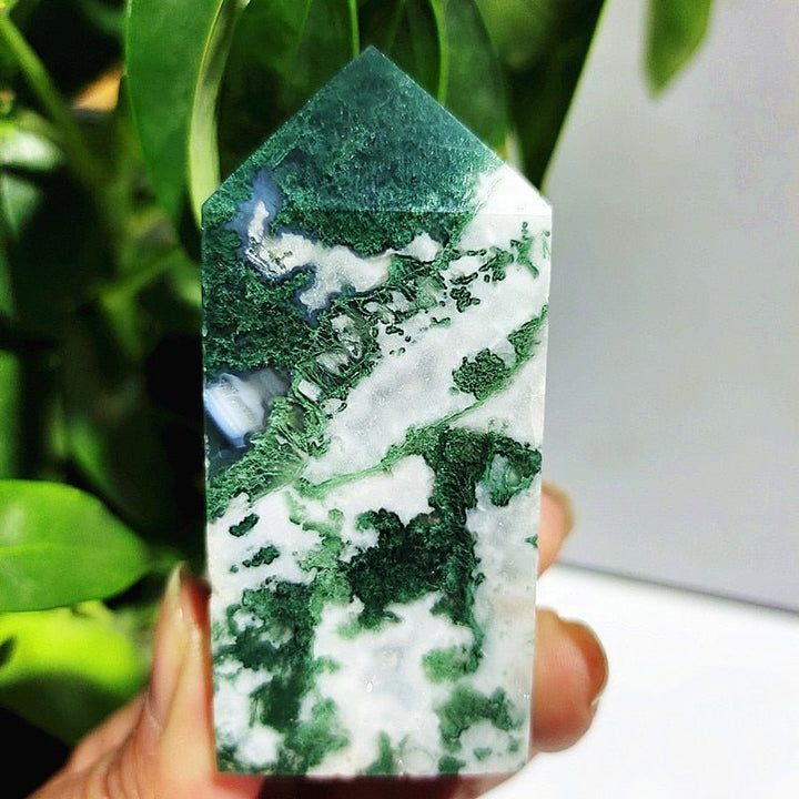 Moss Agate Crystal Points - Light Of Twelve