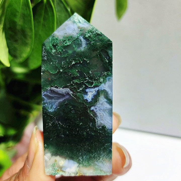 Moss Agate Crystal Points - Light Of Twelve