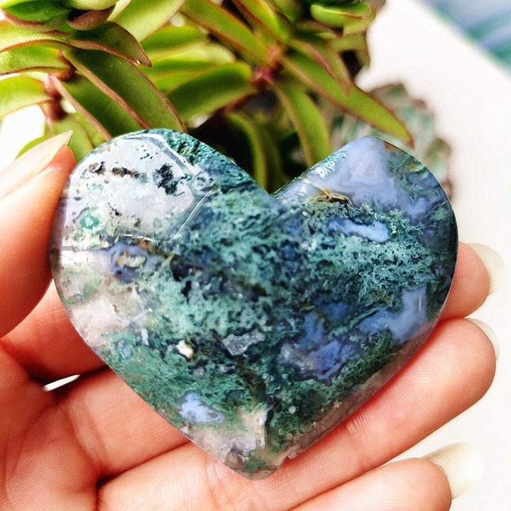 Moss Agate Hearts - Light Of Twelve