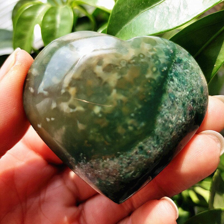 Moss Agate Hearts - Light Of Twelve