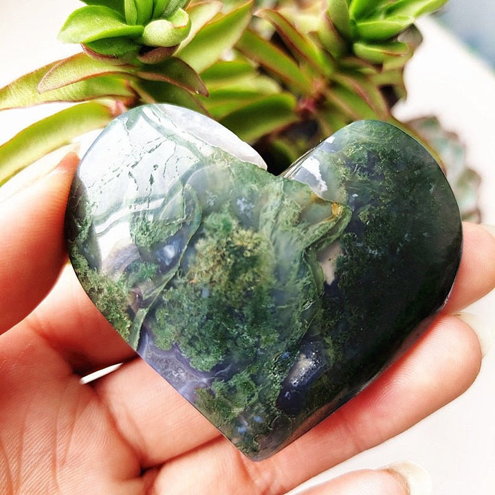 Moss Agate Hearts - Light Of Twelve