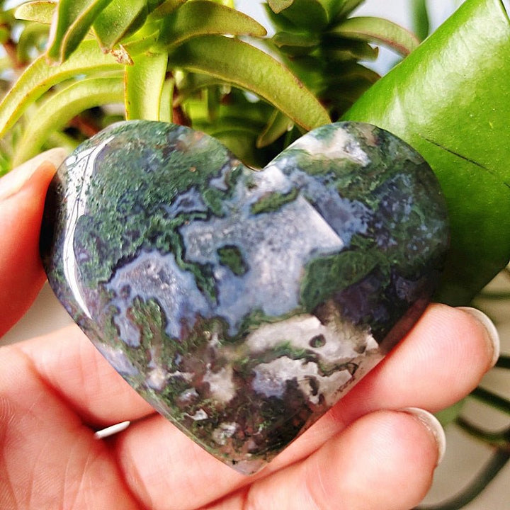 Moss Agate Hearts - Light Of Twelve