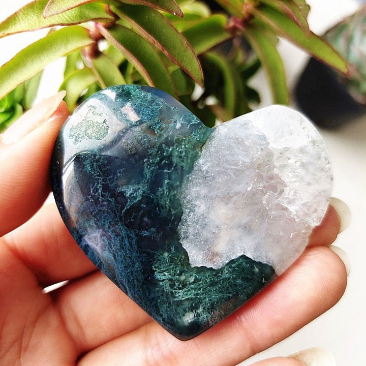 Moss Agate Hearts - Light Of Twelve