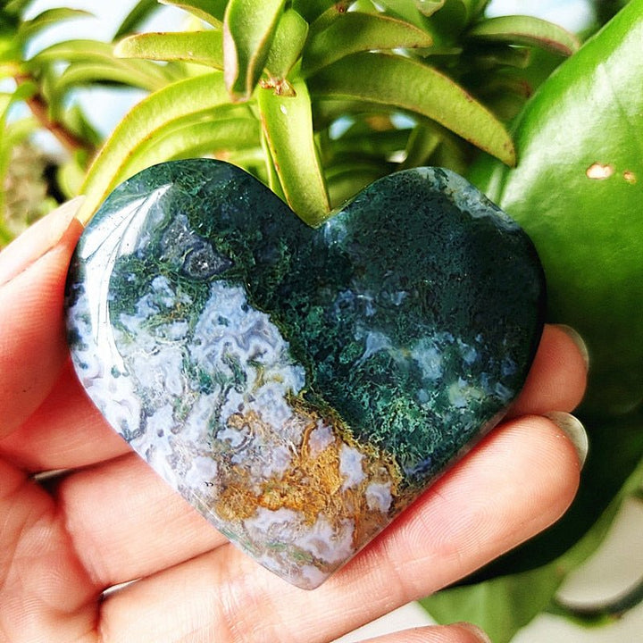 Moss Agate Hearts - Light Of Twelve