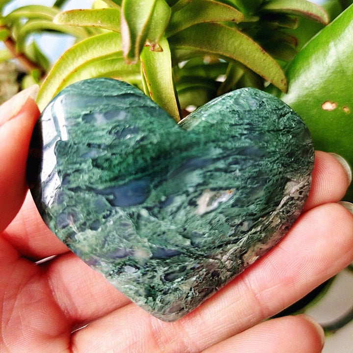 Moss Agate Hearts - Light Of Twelve