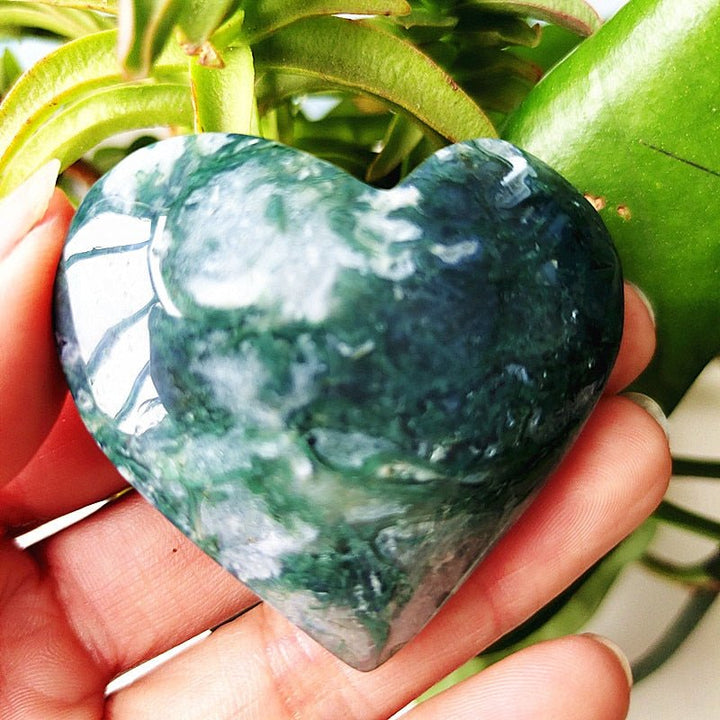 Moss Agate Hearts - Light Of Twelve