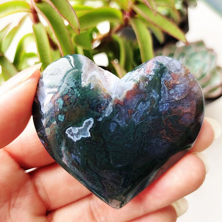 Moss Agate Hearts - Light Of Twelve