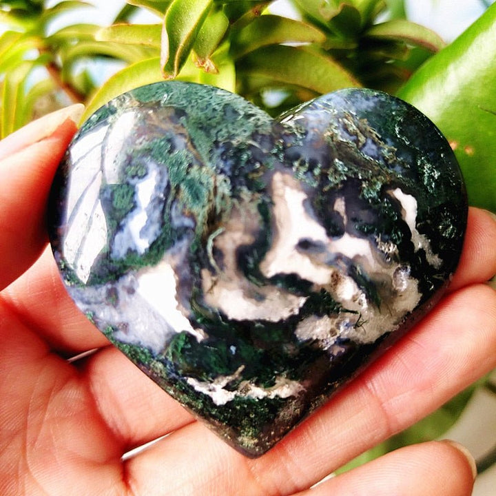 Moss Agate Hearts - Light Of Twelve