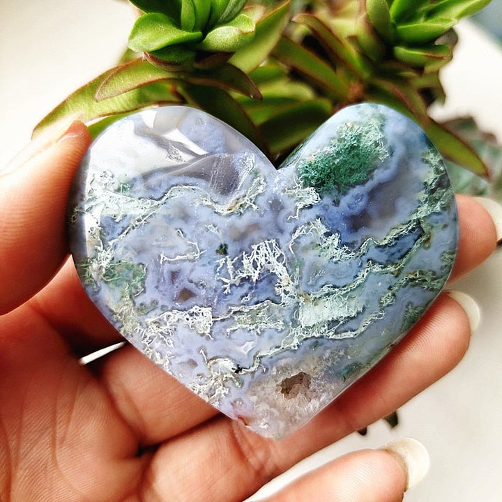 Moss Agate Hearts - Light Of Twelve