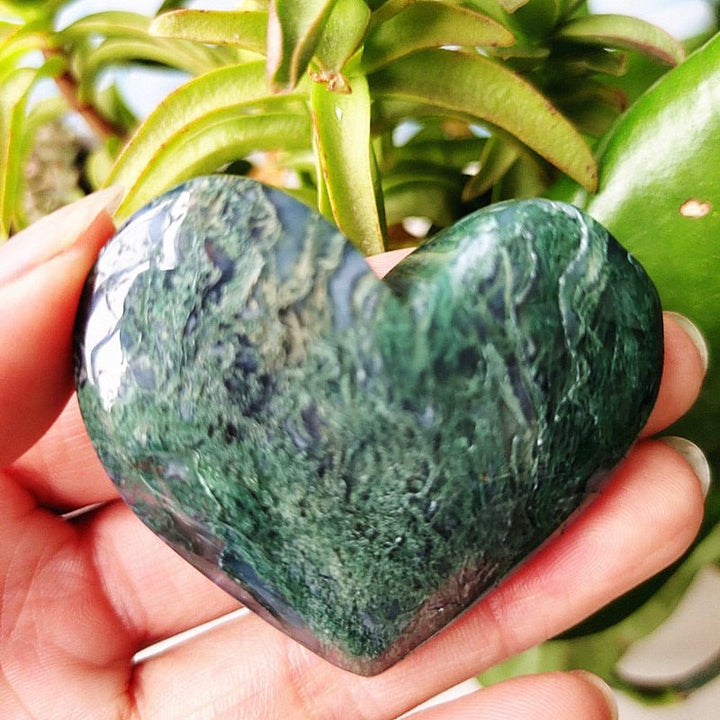 Moss Agate Hearts - Light Of Twelve