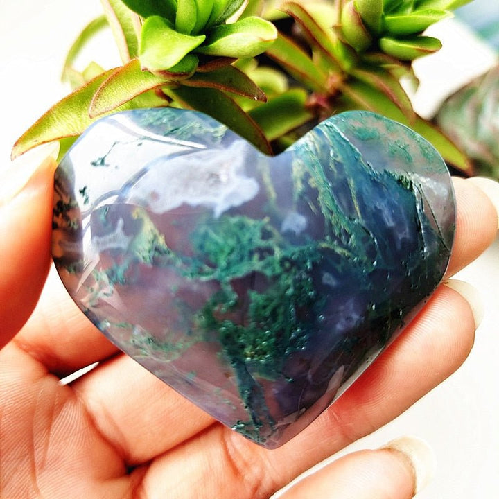 Moss Agate Hearts - Light Of Twelve