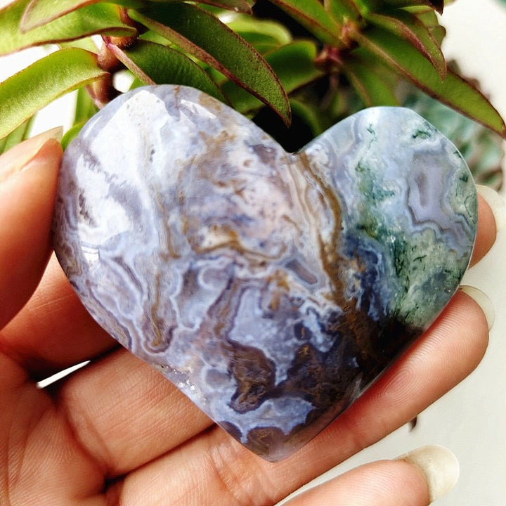 Moss Agate Hearts - Light Of Twelve