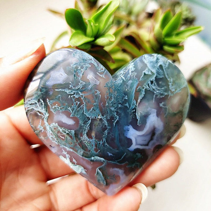 Moss Agate Hearts - Light Of Twelve