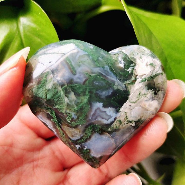 Moss Agate Hearts - Light Of Twelve