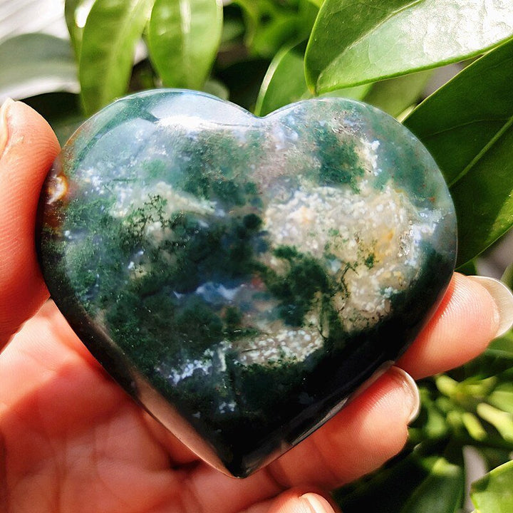 Moss Agate Hearts - Light Of Twelve