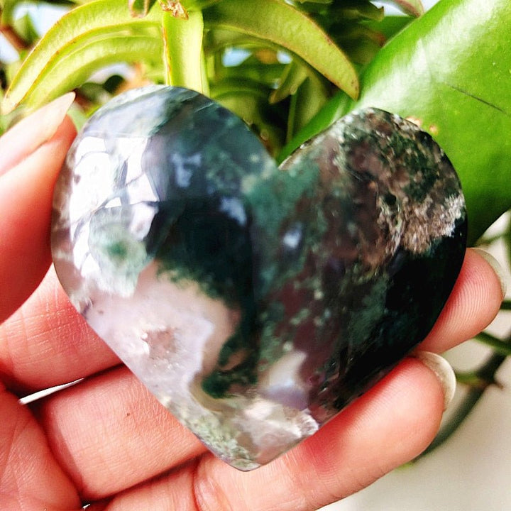 Moss Agate Hearts - Light Of Twelve