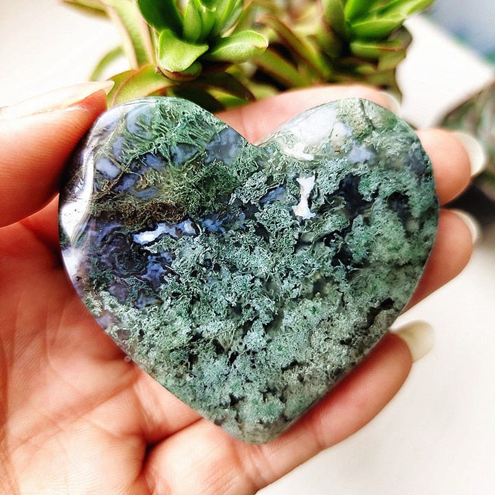 Moss Agate Hearts - Light Of Twelve