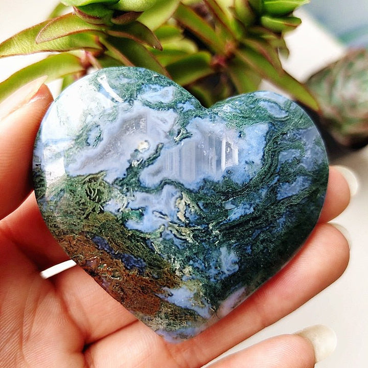 Moss Agate Hearts - Light Of Twelve